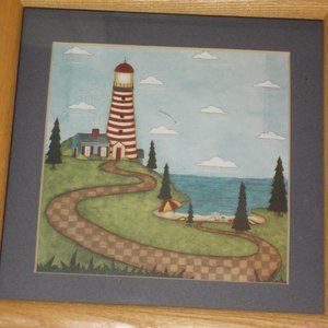 Seascape Light print by Robin Betterley, matted & framed approximately 8"x8"